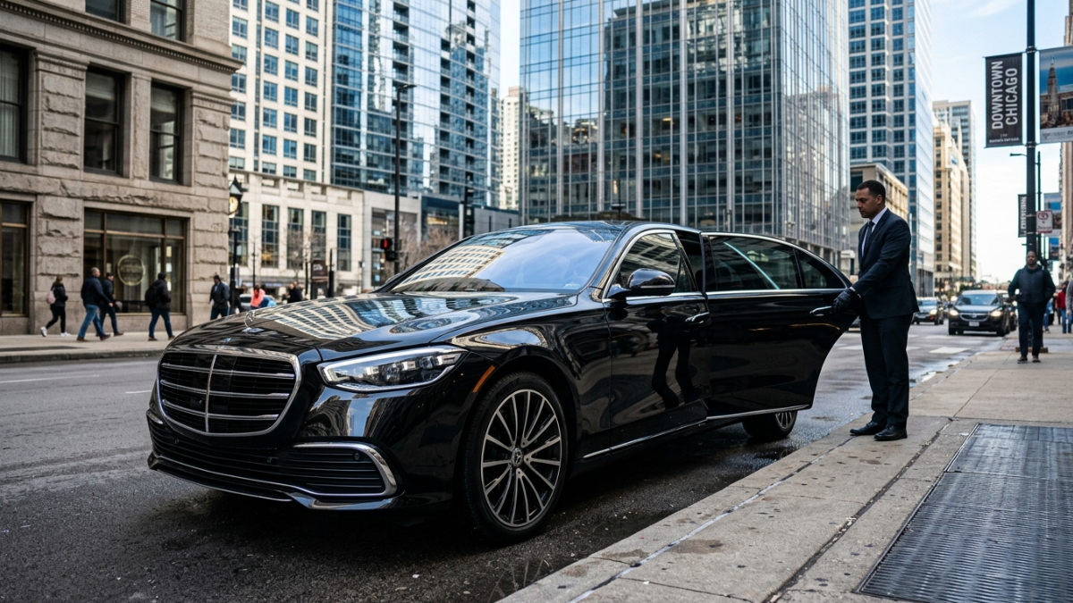 Mercedes-Benz S-Class for Downers Grove O'Hare airport car service