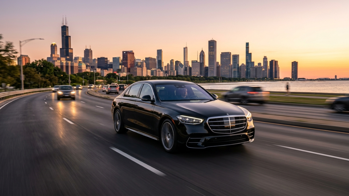Mercedes-Benz S-Class luxury sedan for O'Hare car service