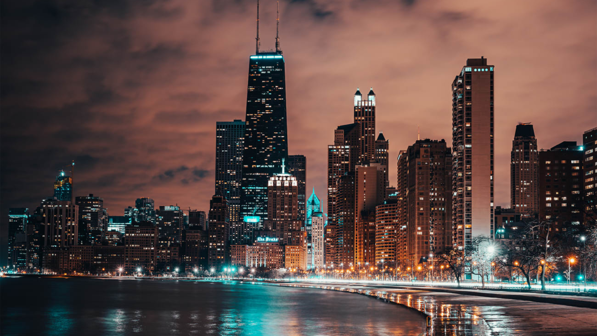 Downtown Chicago skyline, the destination from O'Hare