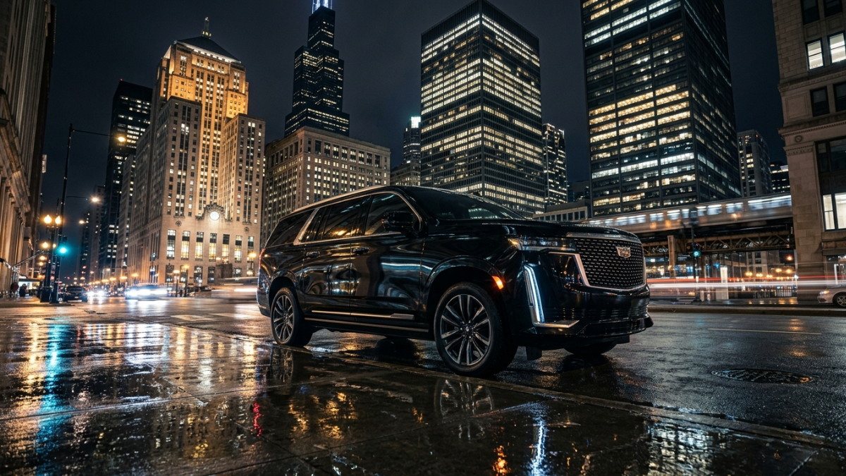 Cadillac Escalade luxury SUV — rear