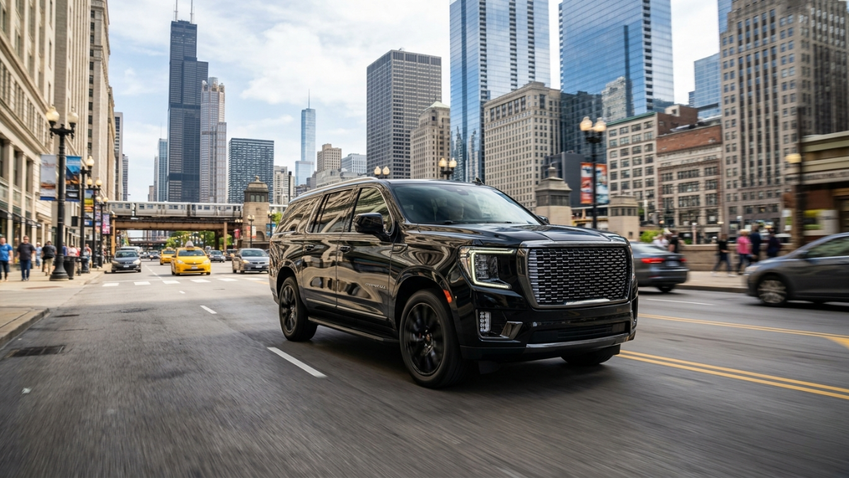 GMC Yukon XL premium SUV for O'Hare airport car service