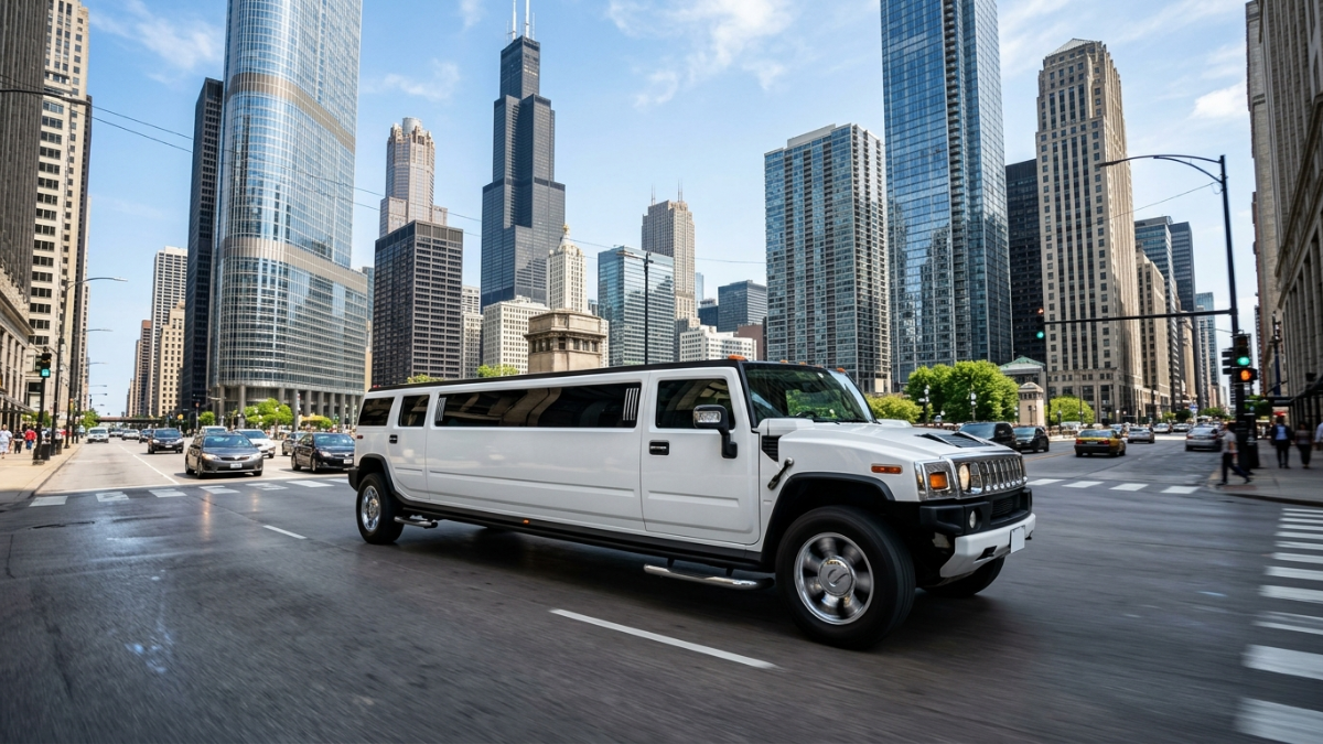 Hummer stretch limousine for O'Hare events and nights out
