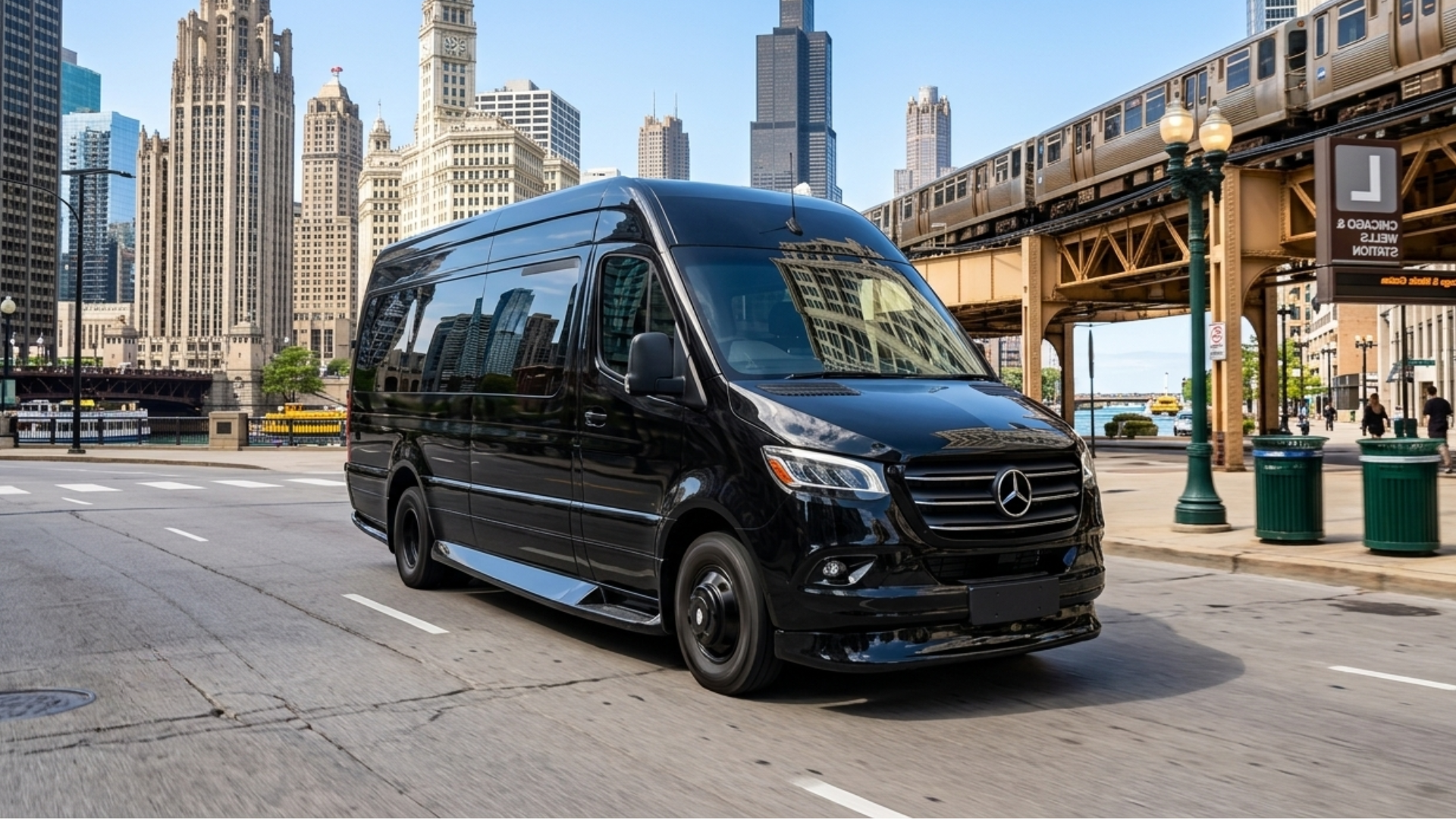 Jet-style executive Sprinter for O'Hare VIP transfers