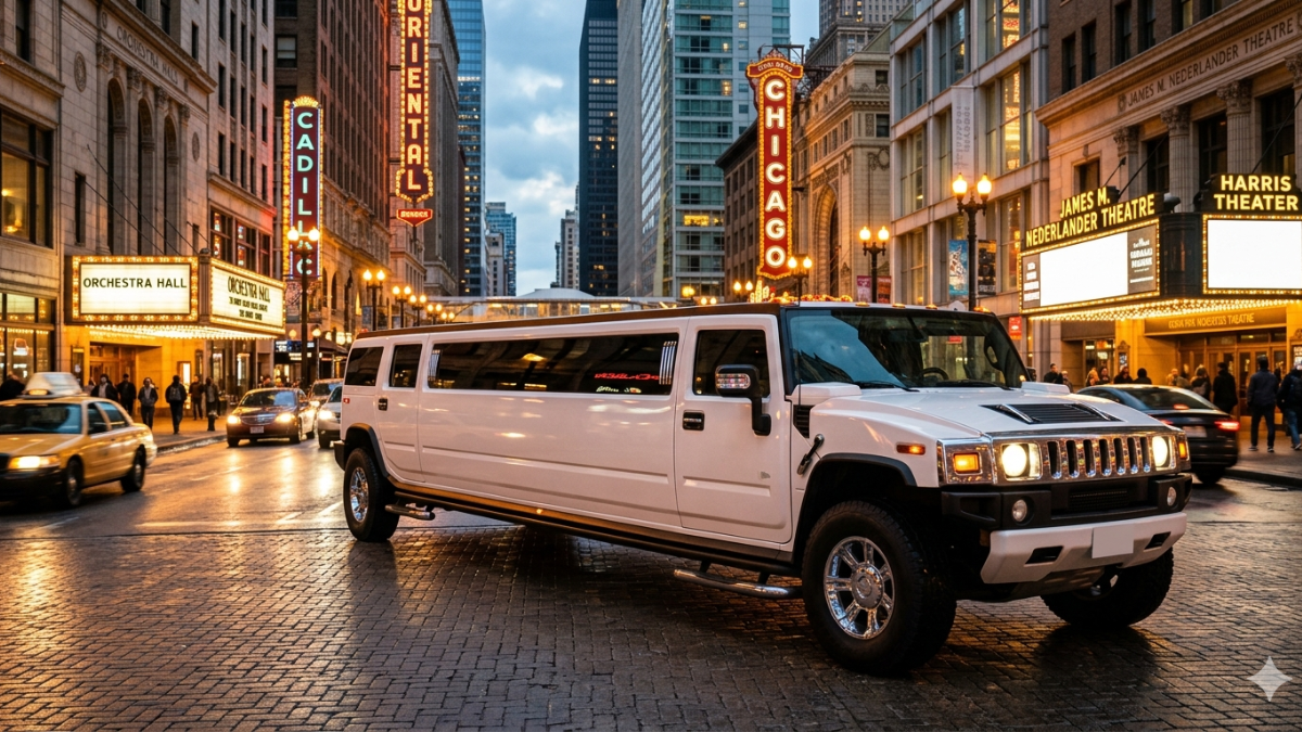 Stretch Hummer limousine — interior lighting
