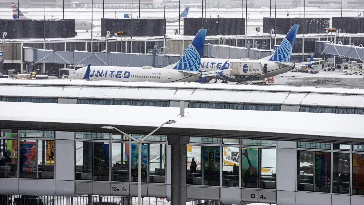 O'Hare airport arrivals area