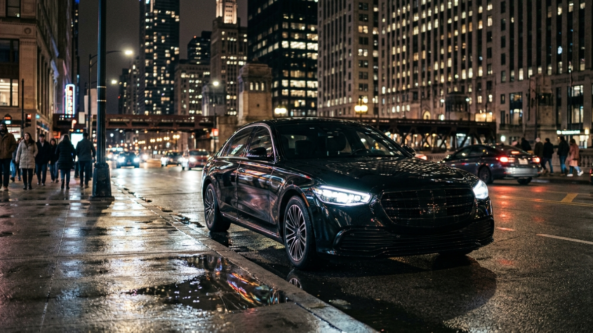 Mercedes-Benz S-Class luxury sedan — detail