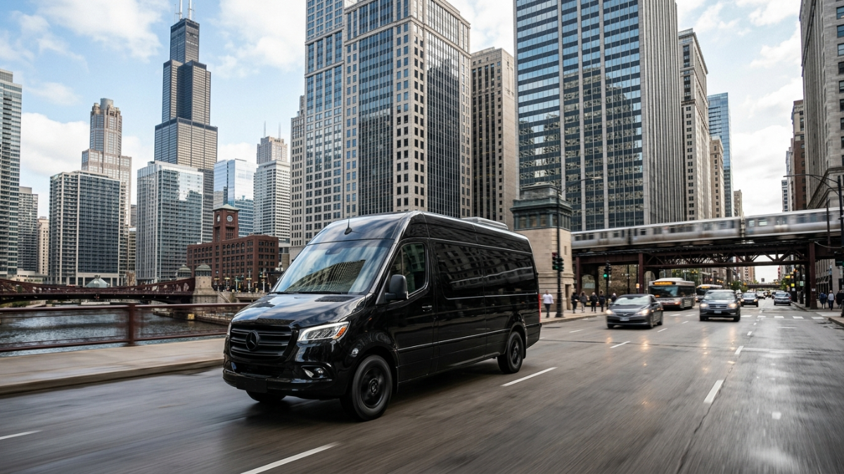 Mercedes-Benz Sprinter van — side view