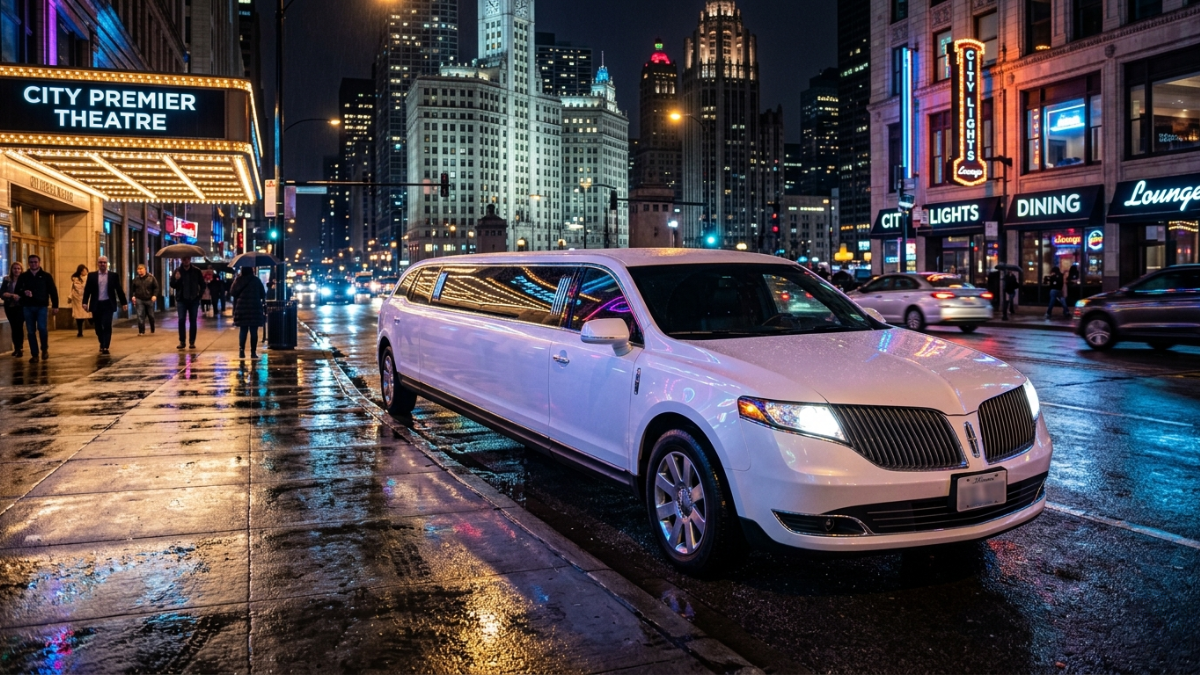 Stretch limousine for O'Hare special-occasion service